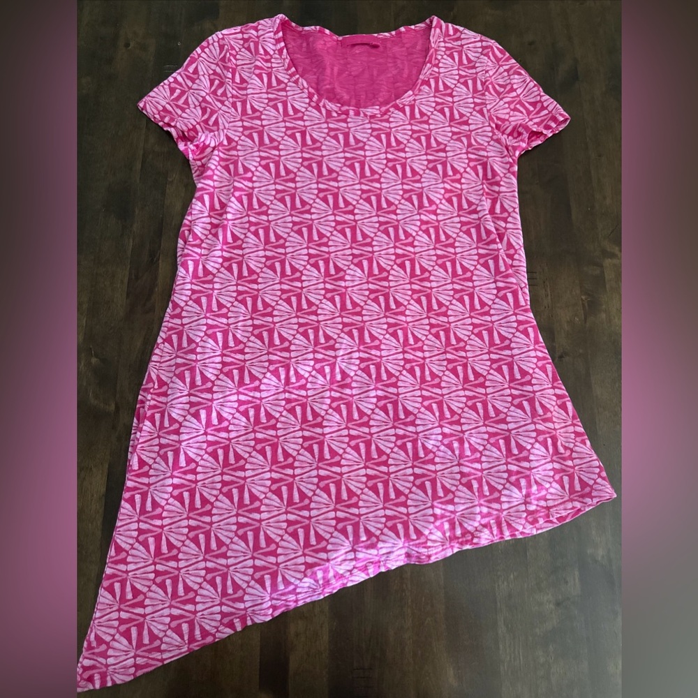 Fresh Produce Large Tunic Top Resortwear Beachy Summer Pink‎ Arty Vacation